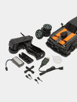 Радиоуправляемая машина для дрифта HB Ford Mustang (4WD, свет, пар, акб, 1:16) - SC16A04-1 черный
