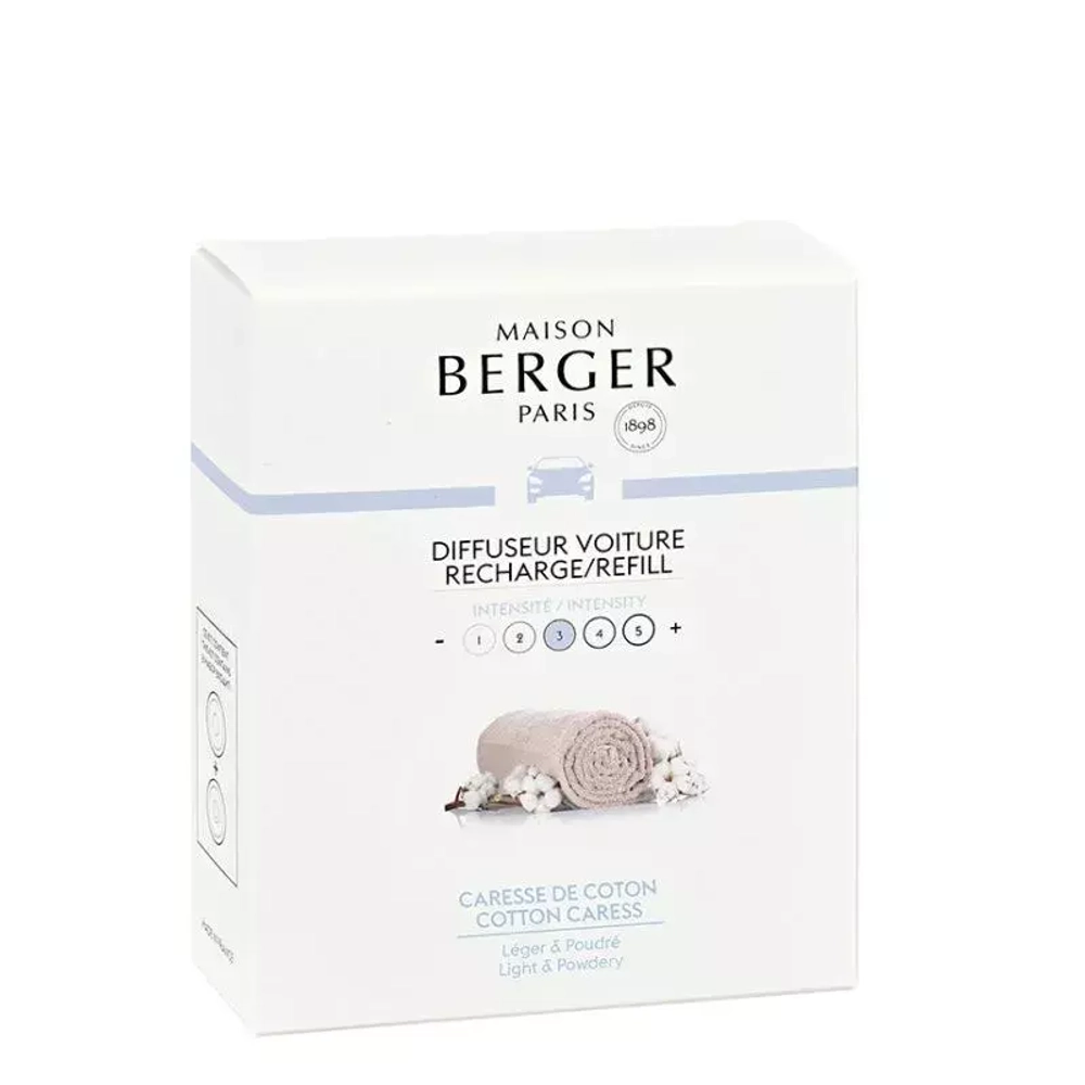Maison Berger Paris - Набор из 2 вставок из деликатного хлопка для автомобильного диффузора. / артикул   6434  / GTIN 3127290064349