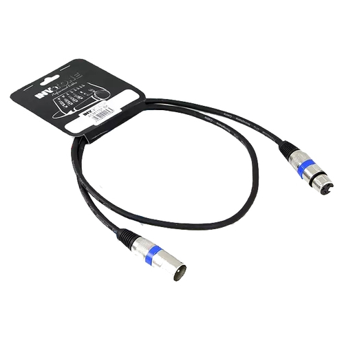INVOTONE ACM1101 BK - микрофонный аудиокабель, XLR(папа)/(мама), длина 1 м (черный)