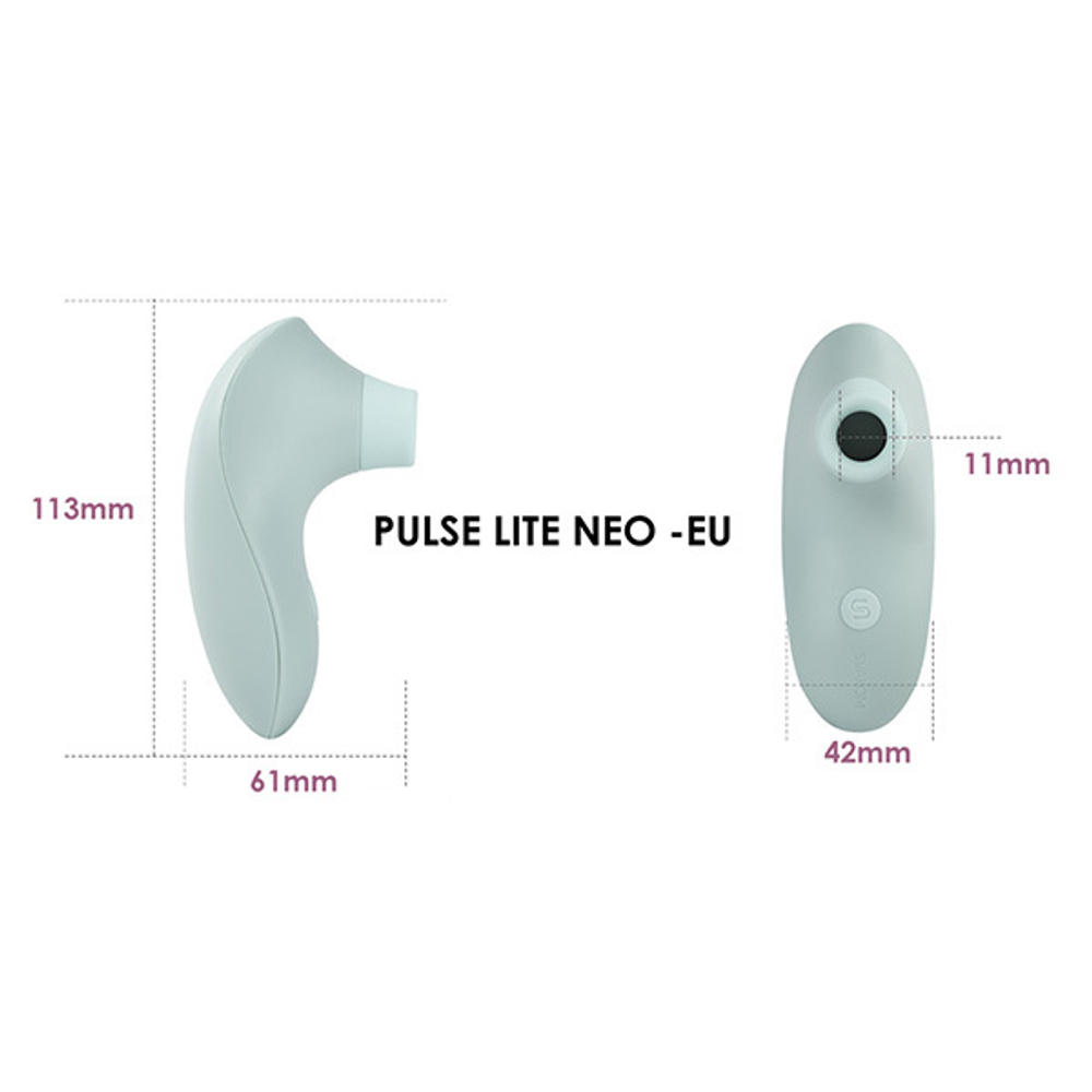 Мятный мембранно-волновой клиторальный стимулятор Svakom Pulse Lite Neo Seafoam Blue Interactive Pulse Stimulator SX013A-SB
