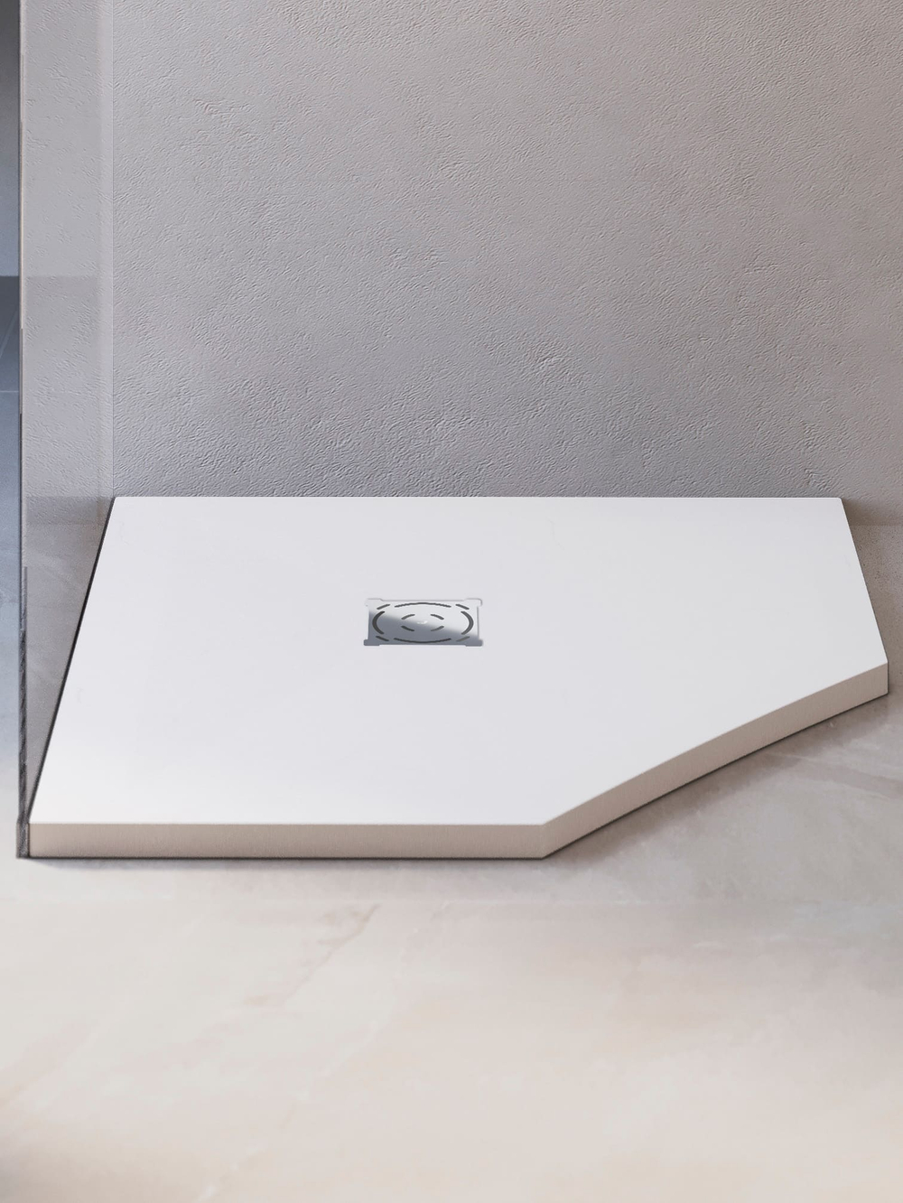 Душевой поддон трапеция RGW ST/T-W Белый (800x800)