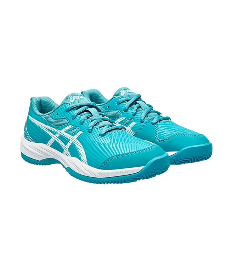 Asics Gel-Game 9 GS Clay-OC Детские кроссовки Серый Синий-Белый