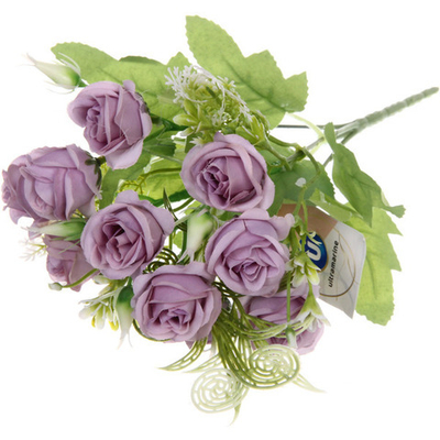 Искусственные цветы «Летняя фантазия» Розы 30см цвет сиреневый