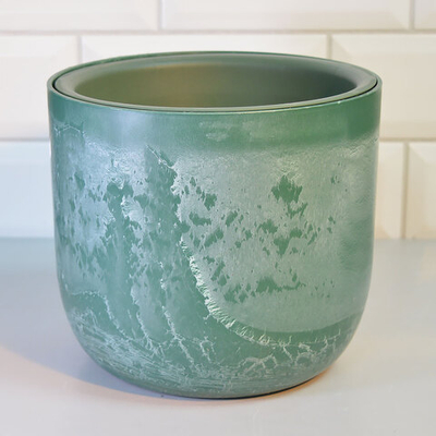 Кашпо Микрит 1,9л d180мм со вставкой, зеленый слайн