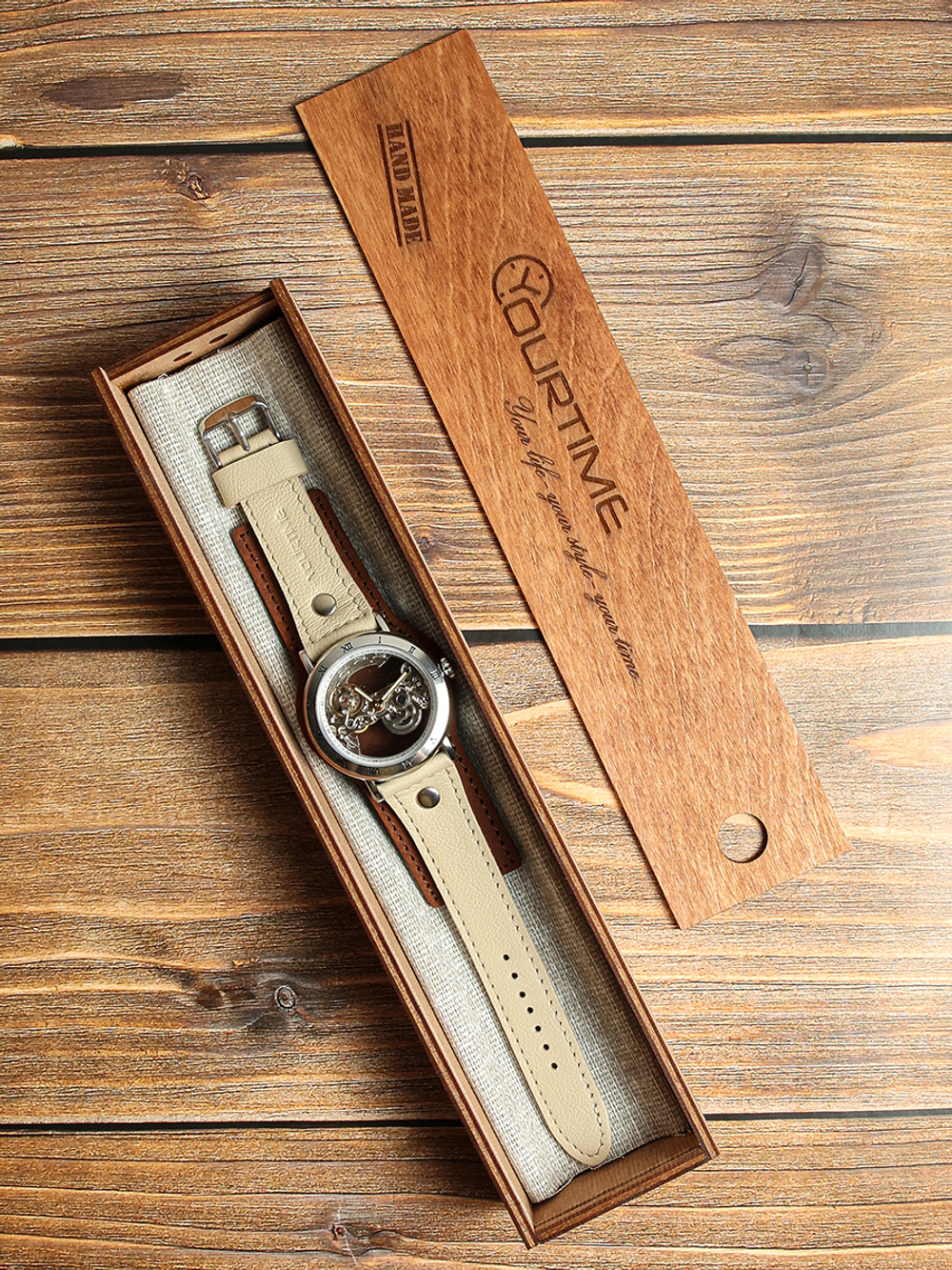 Часы скелетоны женские механические Power YOURTIME