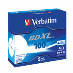 Оптический диск Verbatim BD-R XL 100GB 4X Super HardCoat Wide Inkjet Printable No ID, Jewel Case, 5
