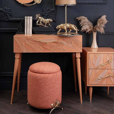 Консоль Арт Колор leaves Классик Голд Томленый оранжевый