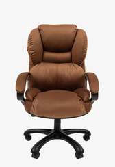 Кресло Chairman Home 434 Россия ткань Т-14 коричневое (черный пластик)