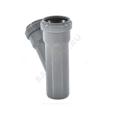 Тройник НПВХ серый Дн 110х110х45гр б/нап в/к ТУ 6-49-33-92 Агригазполимер