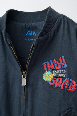 ZARA КУРТКА-БОМБЕР, АНТРАЦИТОВО-СЕРЫЙ