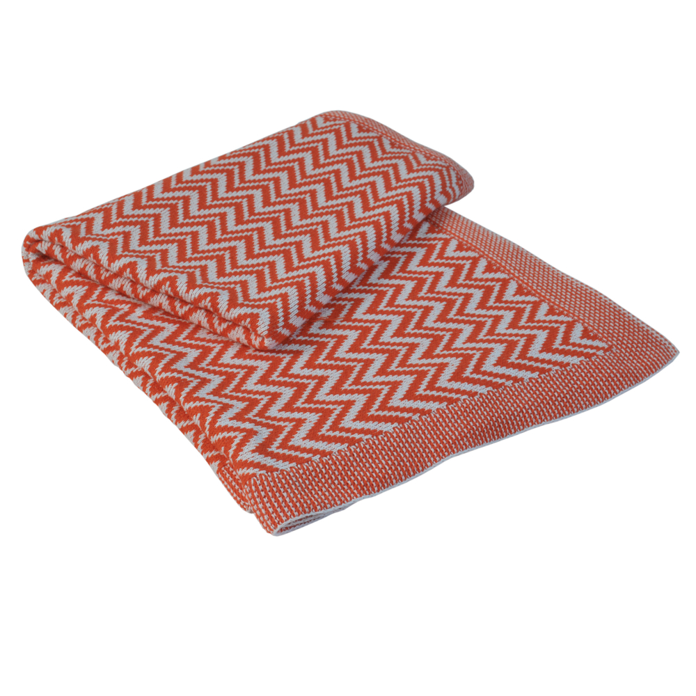 Плед 130х170 Chevron от Casual Avenue оранжевый Турция