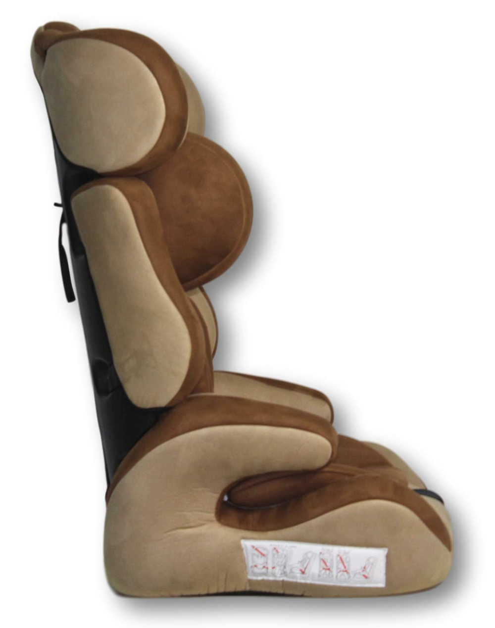 Автокресло детское GE-E велюр (коричнево-бежевое (brown+beige))