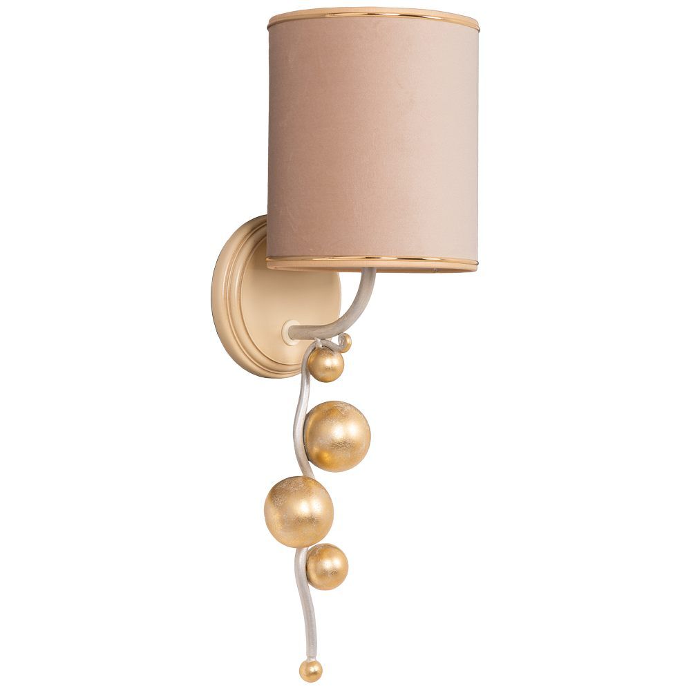 Бра настенный светильник Heri Айвори Мраморное золото с абажуром Терра Айвори