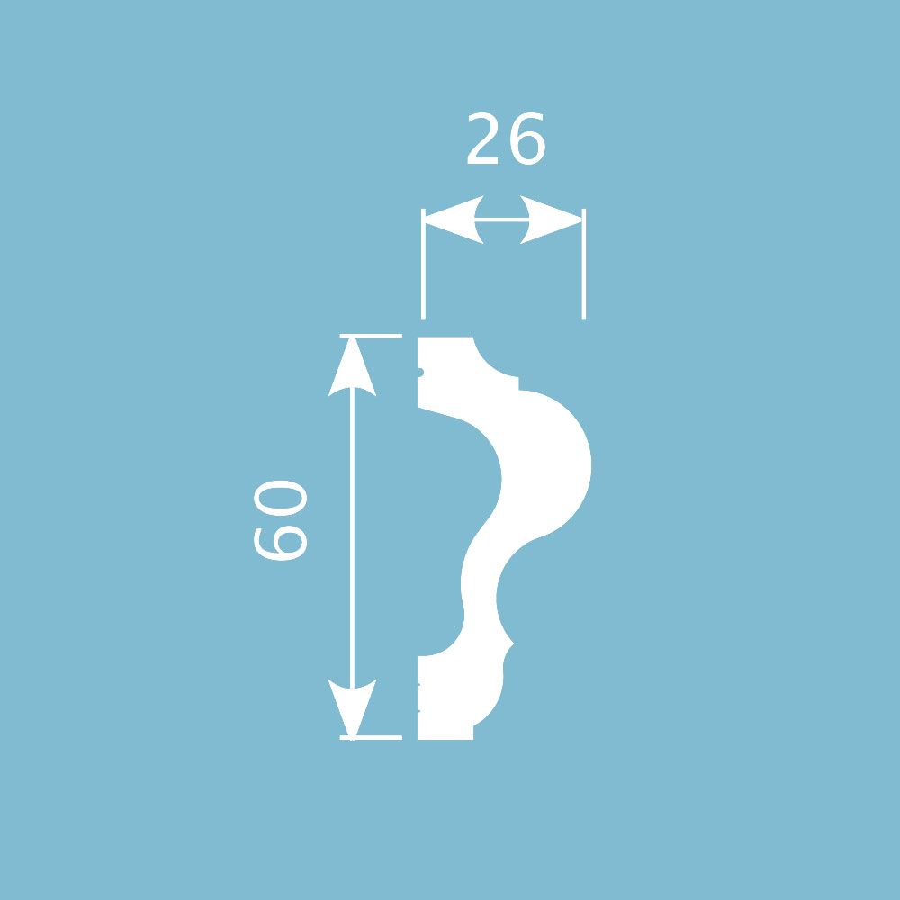 Молдинг Ecopolymer, 60x26 мм