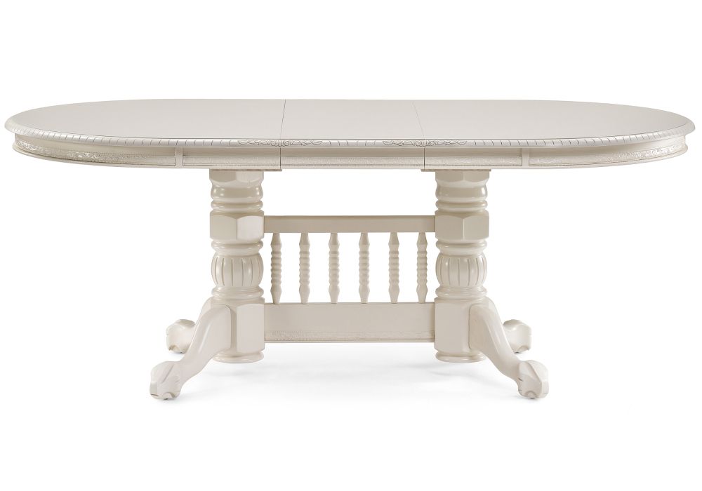 Деревянный стол Кантри 160(200-240)х107х78 слоновая кость