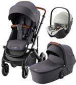 Коляска 3 в 1 Britax Roemer Smile 5Z и автокресло Baby-Safe PRO LUX Linen Grey Midnight Grey