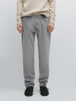 Massimo Dutti Джинсы зауженного кроя, серый