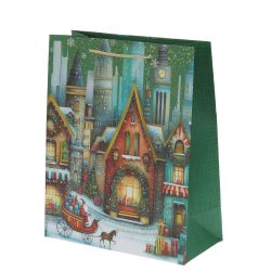 GAEM Пакет подарочный (бумага 210г/м2, блок 12шт), L26 W12 H32 см, 4в.