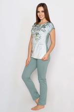 К/ж "ОЛИВКИ" футболка+брюки модель КЖ 0182 кулирка+микрофибра