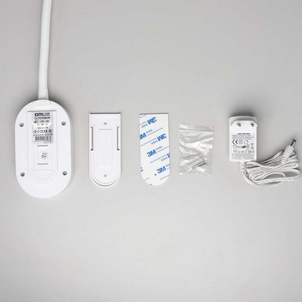 Citilux Рио CL704380N LED Светильник гибкий с USB Белый