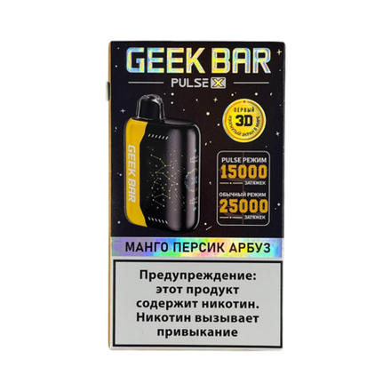 Geek bar Pulse X Манго-персик-арбуз 25000 затяжек 20мг Hard (2% Hard)