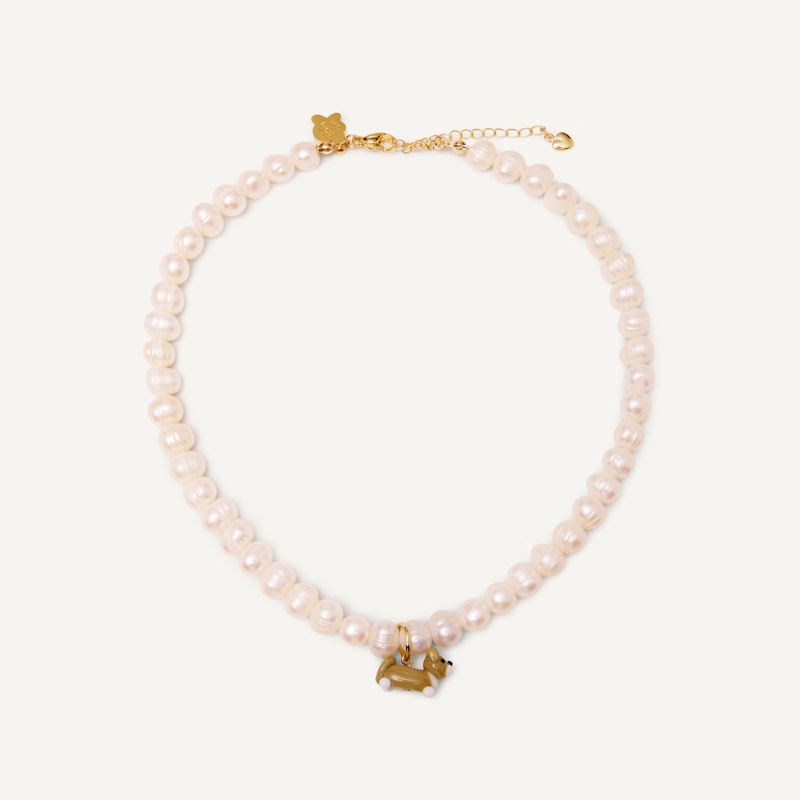 Колье Мой Любимый Пушистик с Жемчугом – Кошка