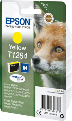Epson Fox T1284 струйный картридж 1 шт Подлинный Желтый C13T12844022