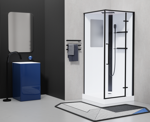 Душевая кабина Esbano ESKM90QDR 90x90x215 Квадратная цвет Белый