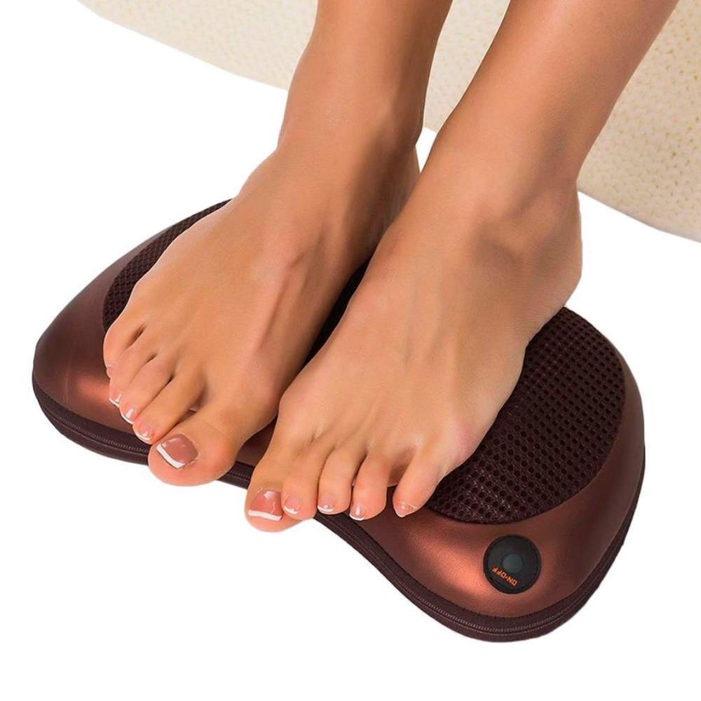 Подушка массажная KZ 0473, шея, плечи, спина, корич