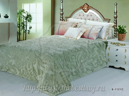 Покрывало из искусственного меха:  Лила (арт. YL8-1121C)  -   220х240 см. - оливковый