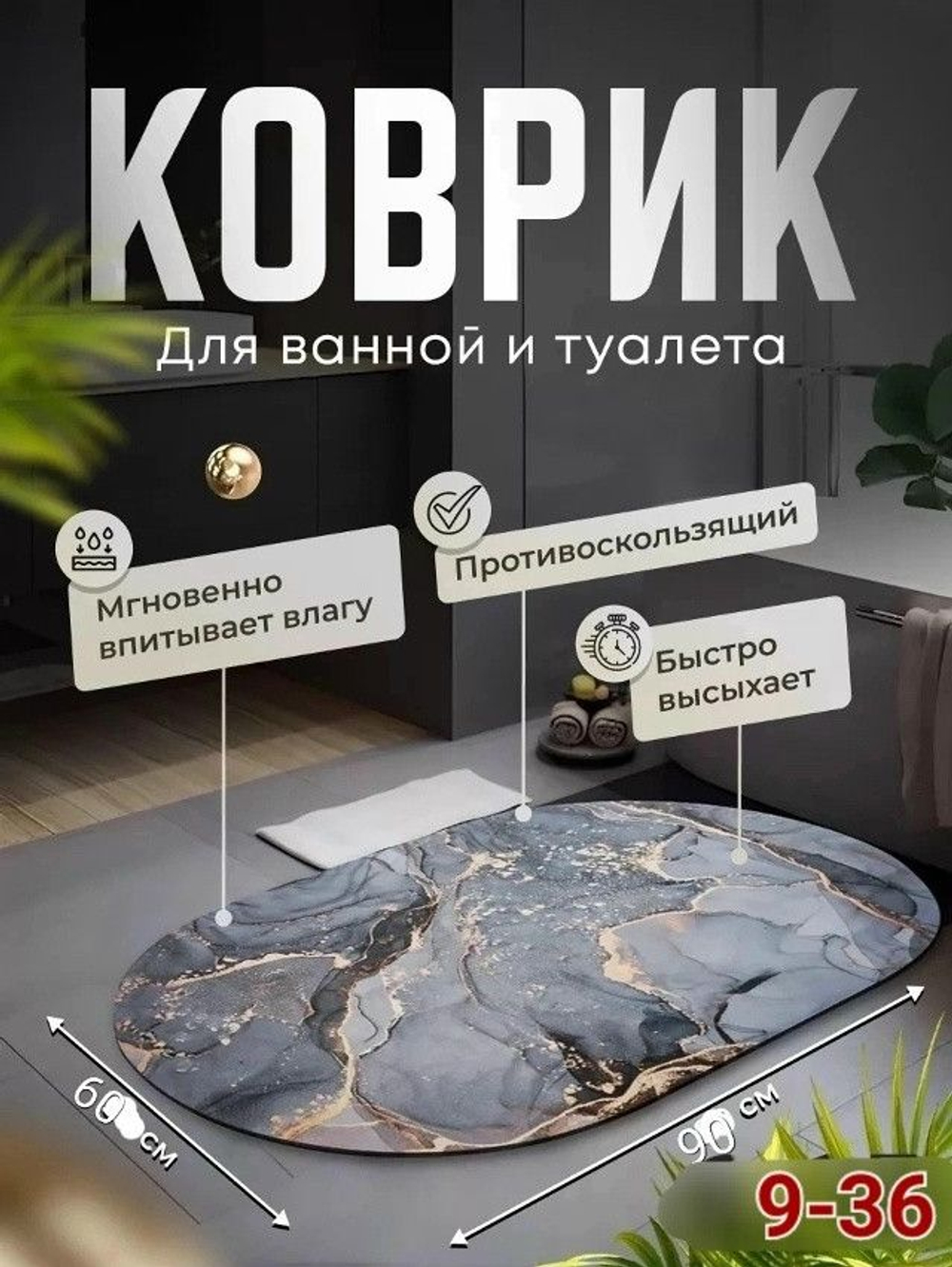 Коврик для ванной