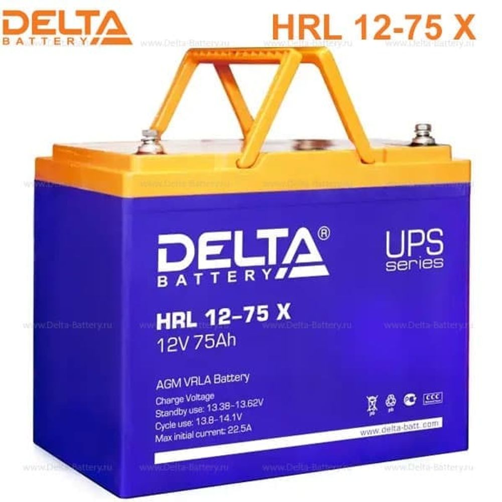 Аккумуляторная батарея Delta HRL 12-75 X (12V / 75Ah)