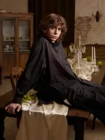 Рубашка Sashina Poncho черная