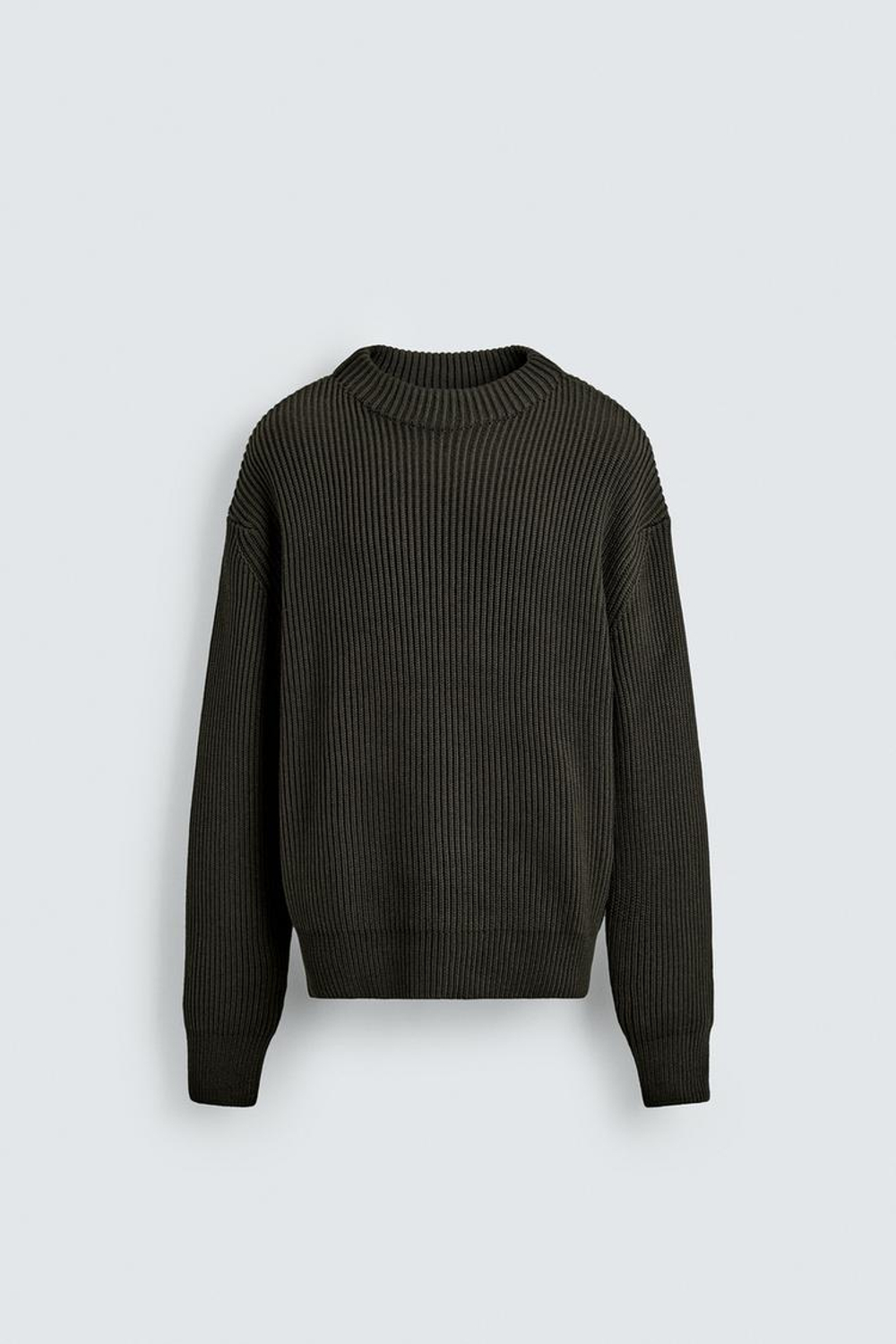 ZARA ДЖЕМПЕР С ВОРОТНИКОМ PERKINS, ХАКИ