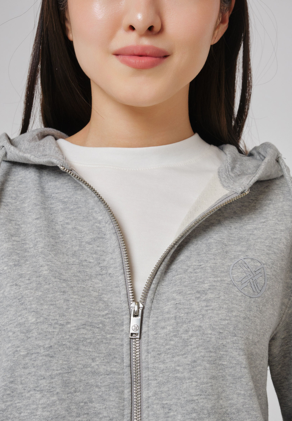 Кофта на замке с капюшоном трикотаж ARGYMAQ GREY