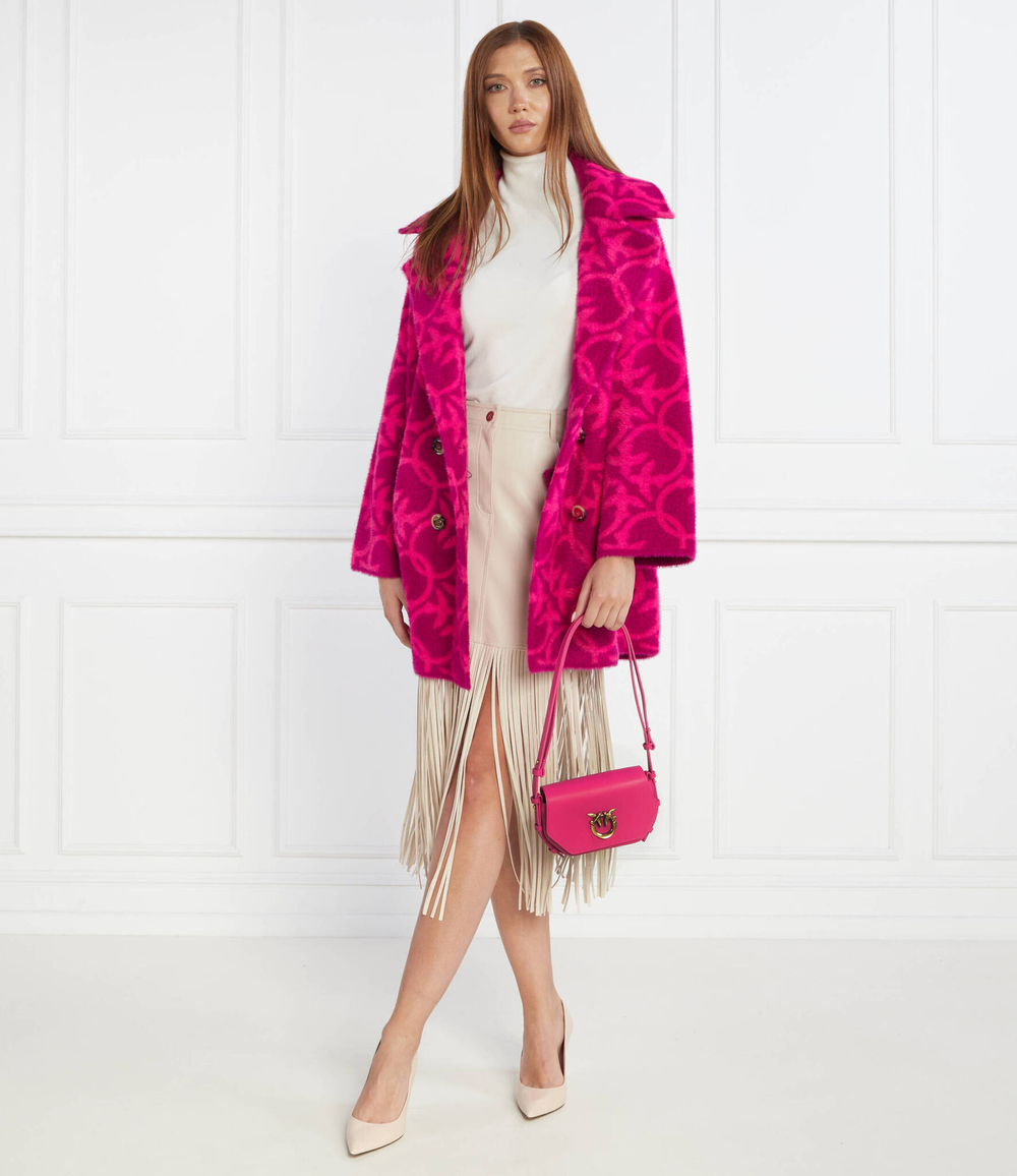 Кожаная сумка-мессенджер LOVE CLICK EXAGON BABY VITELLO Pinko - розовый(100070 A0F1)