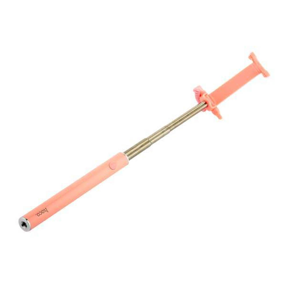 Монопод для селфи HOCO K5 Neoteric Wire Controllable Selfie stick (0.65 м) Pink Розовый