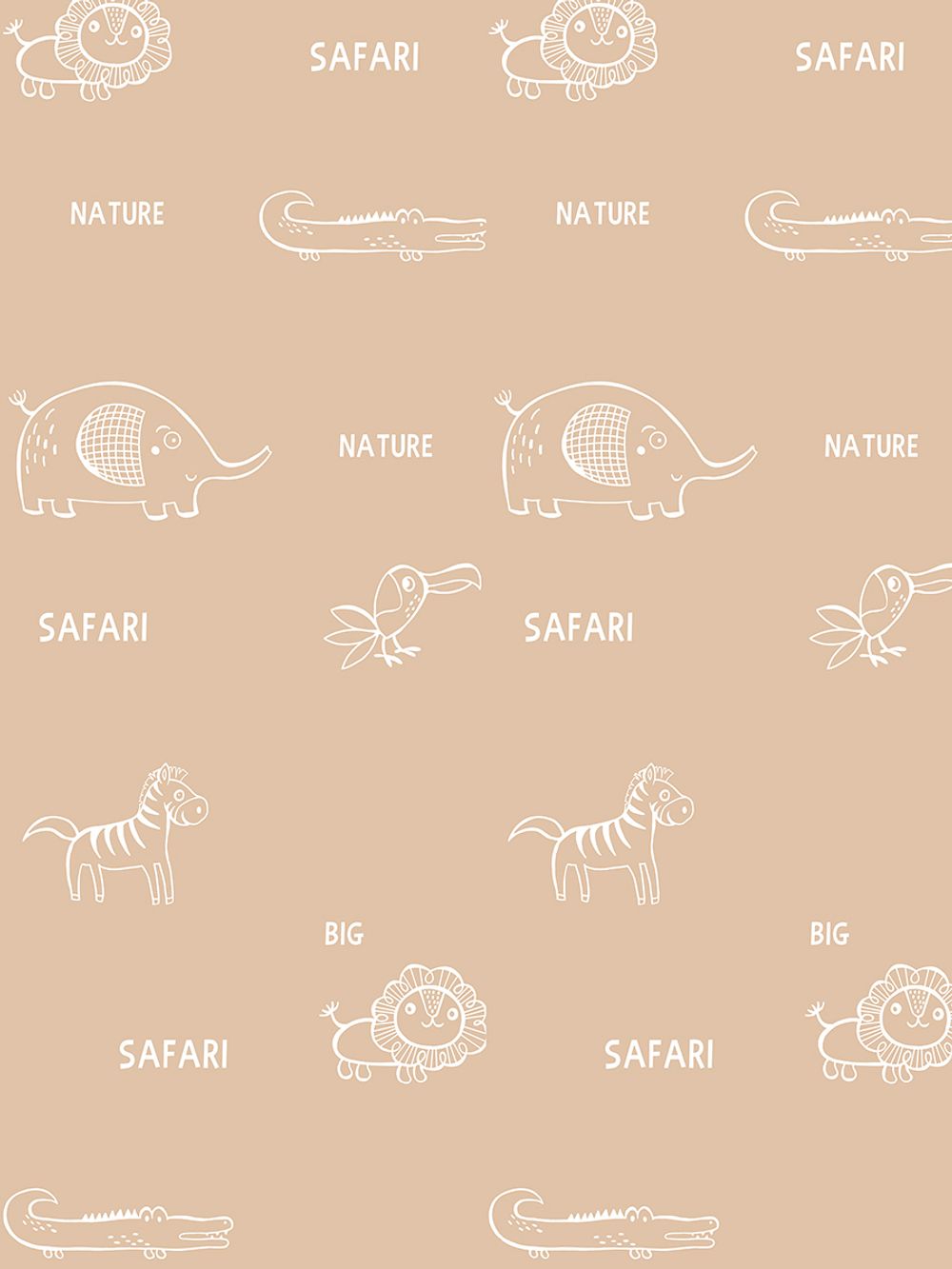 Постельное белье Сказка "SAFARI/Safari (компаньон)" семейное Наволочка 50х70 см 2 шт Простынь 240х215 см Пододеяльник 145х215 см(2шт) , перкаль