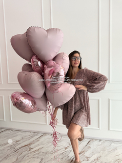 Розовый микс сердец