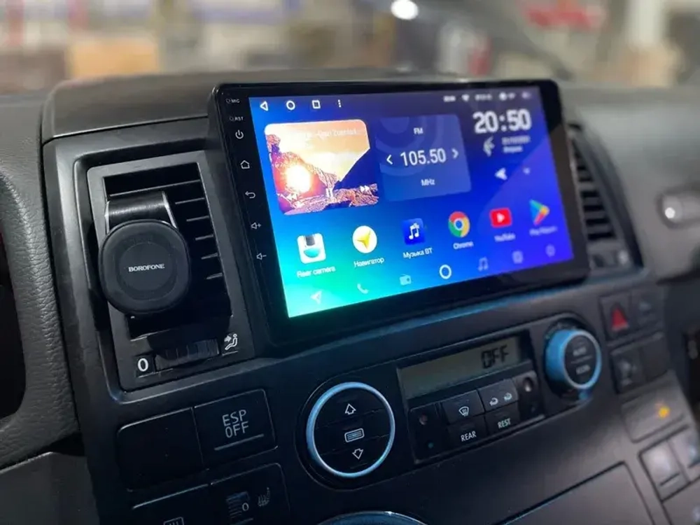 Магнитола для Volkswagen Multivan T5 2003-2015 - Parafar PF051LUX2FHD на Android 13, 8-ядер, 2Гб+32Гб, CarPlay, 4G SIM-слот