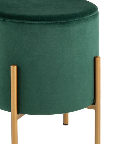 Пуф Кейси велюр зелёный