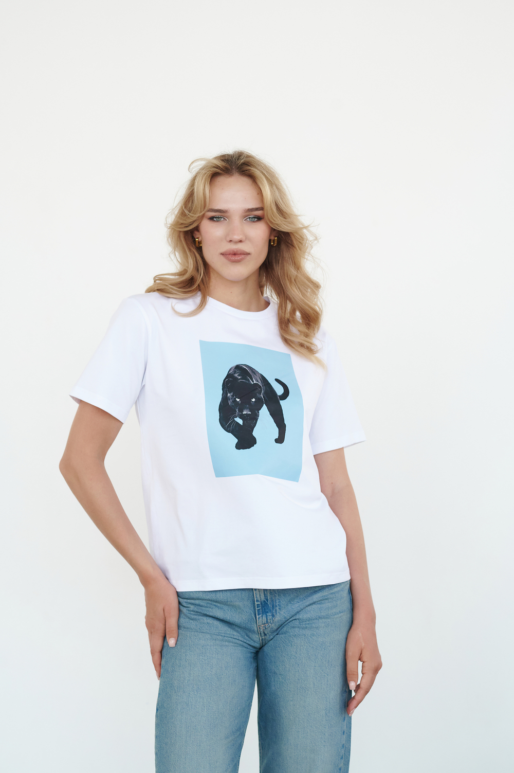 Футболка женская Oversize с принтом Pantera