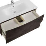 Тумба с раковиной подвесная BelBagno MARINO-CER-MINI-1000-2C-SO-RNG-P Rovere Nature Grigio, раковина белая BB-8099-3-100