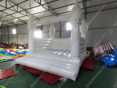 Белоснежный надувной батут - фотозона и реквизит для свадебных торжеств и праздников, 4*4*2,75 м