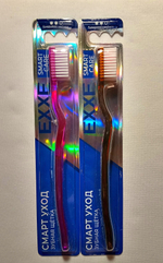 Зубная щётка "Exxe Смарт Уход", средняя жесткость, цвета фиолетовый и коричневый