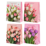 Подарочный пакет Basir, серия "Тюльпаны", 26*32*10 см, ассорти