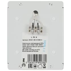 Светильник светодиодный ЭРА DVO21-06-O-5K80-5 6Вт 5000K 500Лм Домино белый грильято 100х100 Опал