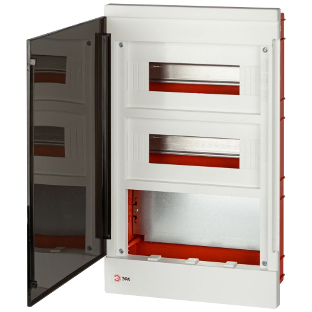 Корпус пластиковый встраиваемый ЭРА MULTIBOX со слаботочным отсеком 24 модуля IP40 белый | Корпуса пластиковые