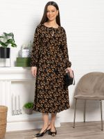 Платье Аура с поясом (черное) П15121-10М LT Collection