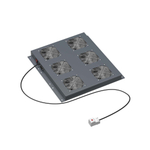 Потолочный модуль 6 вентиляторов с термостатом для крыши напольных 19" IT-корпусов ДКС серии CQE шириной 600мм, RAL7011